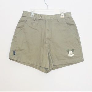 Vintage Mickey Unlimited Green Khaki Shorts 26''